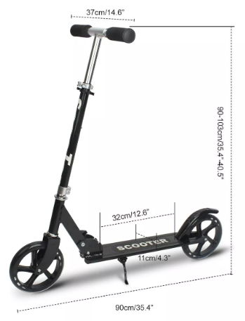 Scooter Plegable Metalico 200mm Color Ne